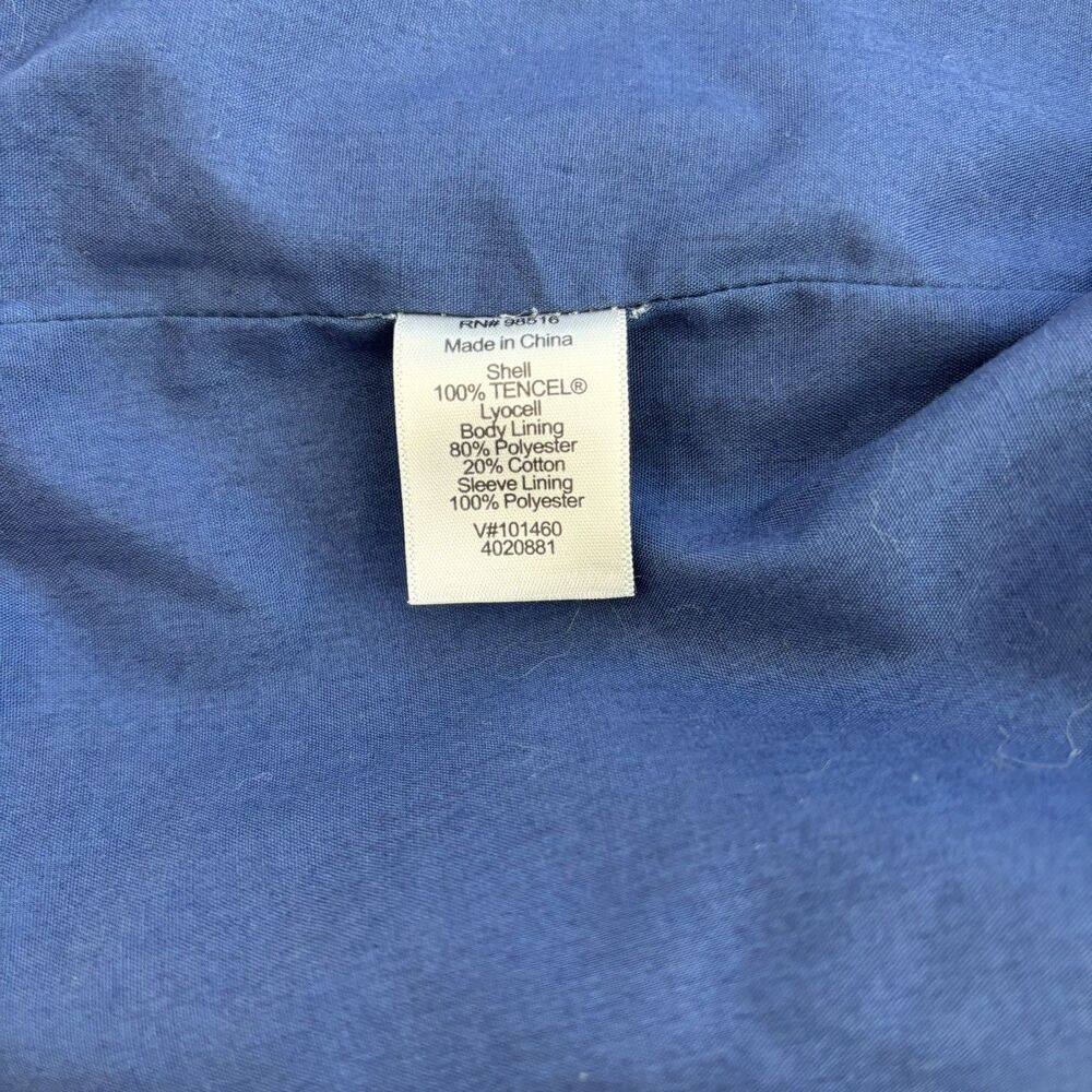 Coldwater Creek Women Chambray Denim Jacket Size 20-22 Spring Military Chic Blue - Picture 8 of 13